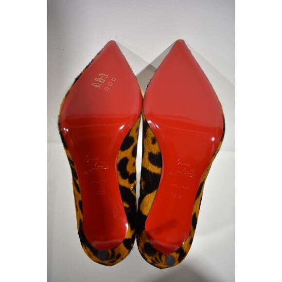 Christian Louboutin So Kate Booty 85 Black Spicy Leopard Ankle Heel Bootie 38.5 - Picture 12 of 12